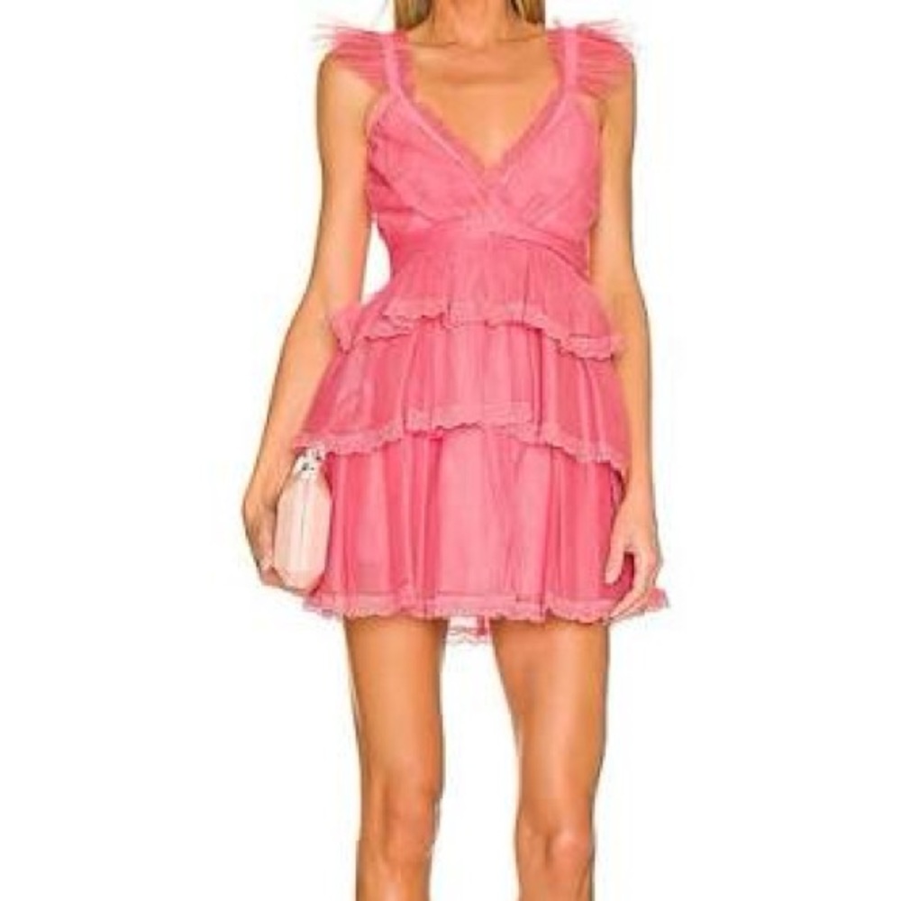 Love Shack Fancy Pink Zorina Dress Size 4